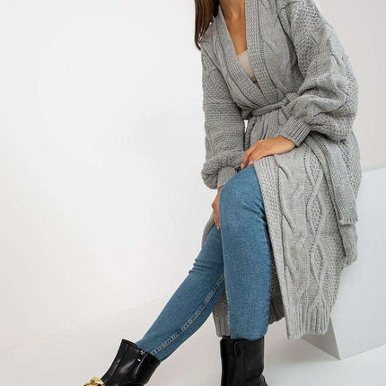 Elegant Parisian Wrap Cardigan With Tie Belt Soft Knit - Très Elite