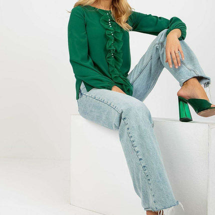 Elegant Pearl-Embellished Top - Très Elite