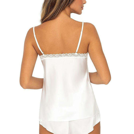 Elegant Pearlescent Lace Lounge Set - Très Elite