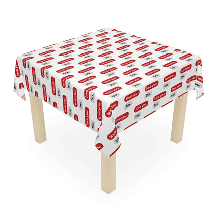 Elegant Personalized Valentine’s Day Square Table Cover - Très Elite