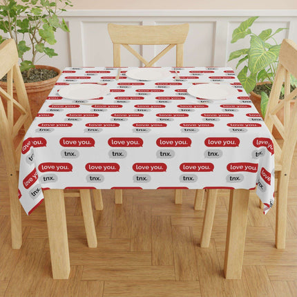 Elegant Personalized Valentine’s Day Square Table Cover - Très Elite