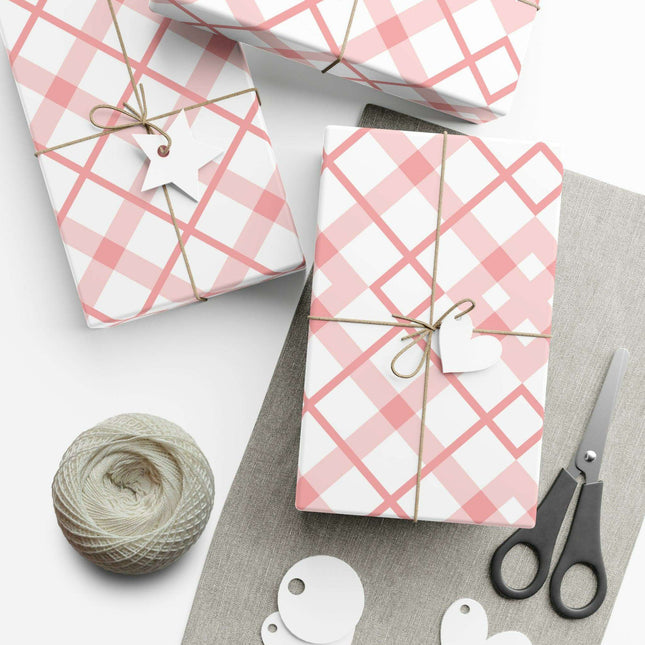 Elegant Pink Holiday Gift Wrap Set: Premium USA-Made Wrapping Paper for Stylish Presentations