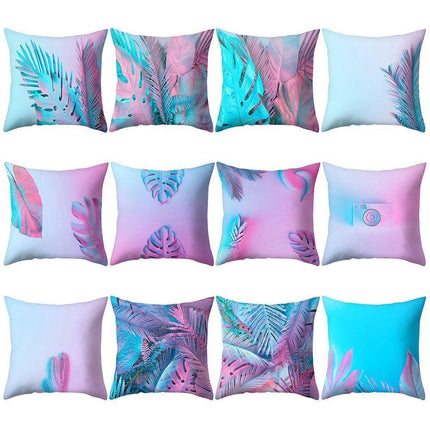 Elegant Pink Leaf Plant Decorative Pillow Cover - Chic Home Accent - Très Elite