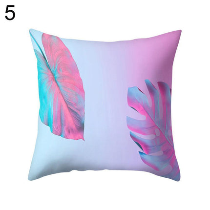 Elegant Pink Leaf Plant Decorative Pillow Cover - Chic Home Accent - Très Elite