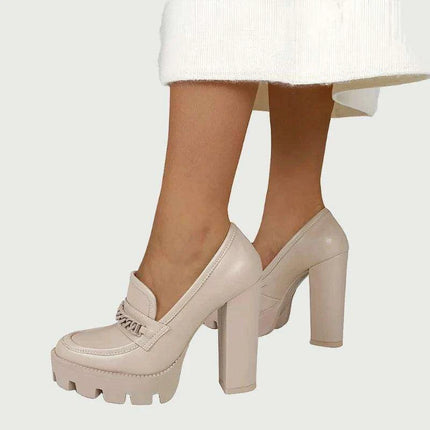 Elegant Pink and Green Leather High Heel Pumps: A Must-Have Fashion Statement for Women - Très Elite