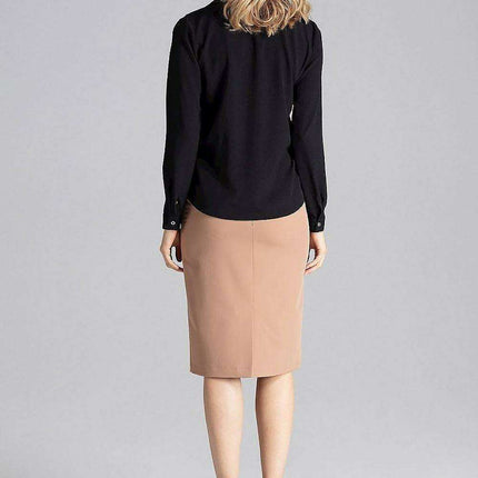 Elegant Pleated Long Sleeve Blouse with Relaxed Fit - Très Elite