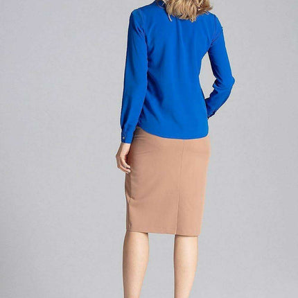 Elegant Pleated Long Sleeve Blouse with Relaxed Fit - Très Elite