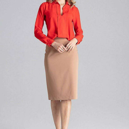 Elegant Pleated Long Sleeve Blouse with Relaxed Fit - Très Elite