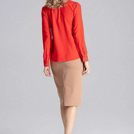 Elegant Pleated Long Sleeve Blouse with Relaxed Fit - Très Elite