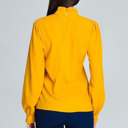 Elegant Pleated Sleeve Blouse - Timeless Style Collection - Très Elite