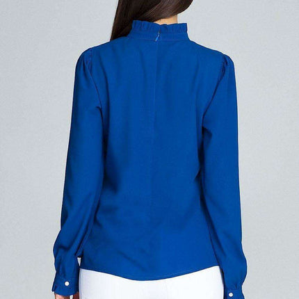 Elegant Pleated Sleeve Blouse - Timeless Style Collection - Très Elite
