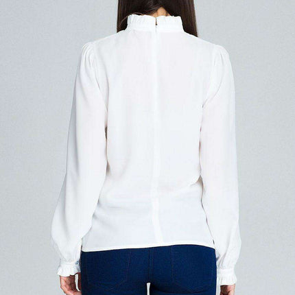 Elegant Pleated Sleeve Blouse - Timeless Style Collection - Très Elite