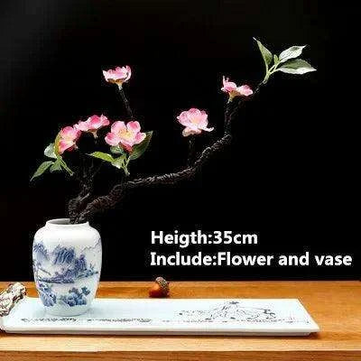 Elegant Plum Blossom Sushi and Sashimi Serving Set with Bento Mold - Très Elite