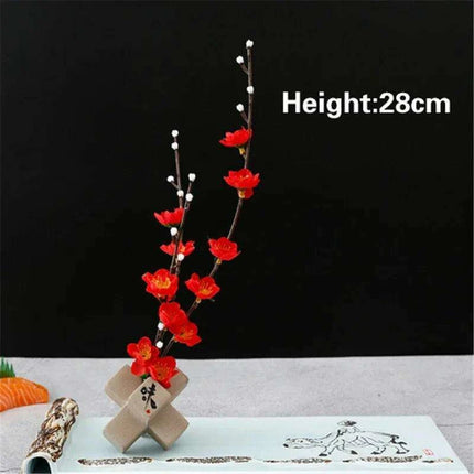 Elegant Plum Blossom Sushi and Sashimi Serving Set with Bento Mold - Très Elite