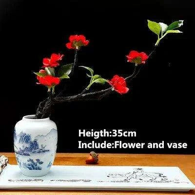 Elegant Plum Blossom Sushi and Sashimi Serving Set with Bento Mold - Très Elite