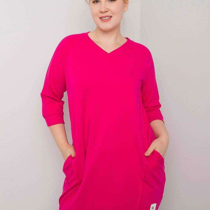 Elegant Plus Size Black Dress with Pocket Convenience - Très Elite