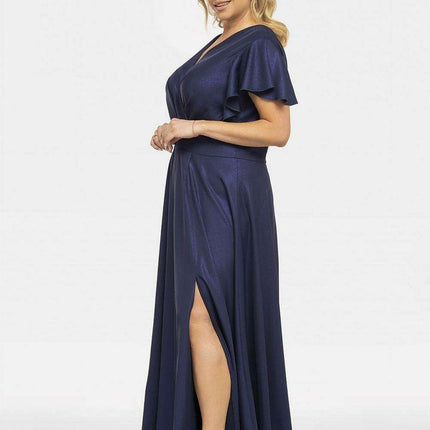 Elegant Plus Size Flared Maxi Dress - Aksena Collection - Très Elite