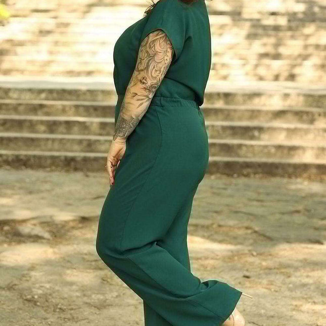 Elegant Plus Size Jumpsuit: Olka One-Piece Ensemble - Chic Plus Size Jumpsuit: The Ultimate Wardrobe Essential