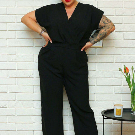 Elegant Plus Size Jumpsuit: Olka One-Piece Ensemble - Chic Plus Size Jumpsuit: The Ultimate Wardrobe Essential