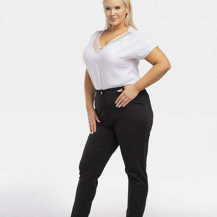 Elegant Plus Size Knit Trousers - Karko Collection - Très Elite