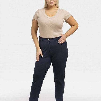 Elegant Plus Size Knit Trousers - Karko Collection - Très Elite