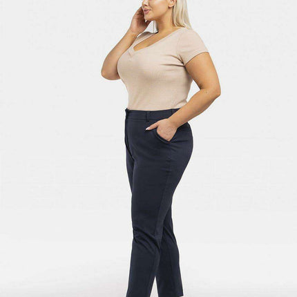 Elegant Plus Size Knit Trousers - Karko Collection - Très Elite