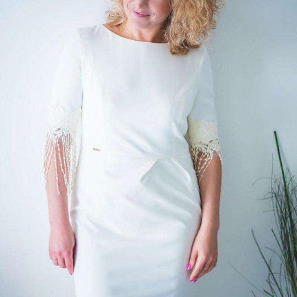 Elegant Plus Size Midi Jersey Dress - Très Elite