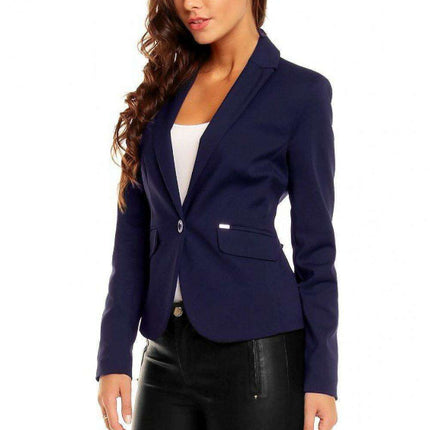 Elegant Pointed Collar Blazer - Très Elite