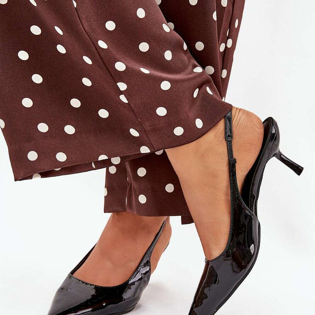 Elegant Pointed Toe Open Heel Pumps – Women's High Heels 6cm