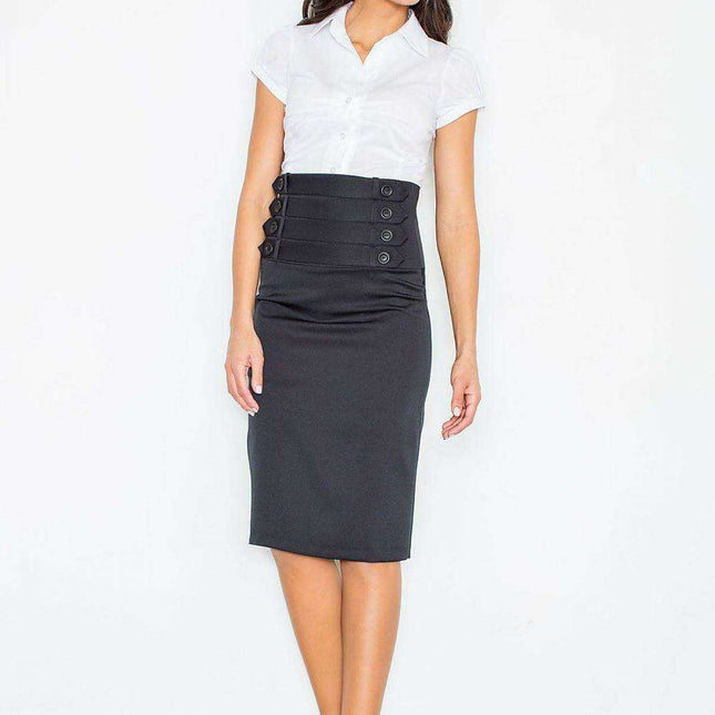 Elegant Polyester-Elastane Blend Skirt - Available in Various Sizes for Every Occasion