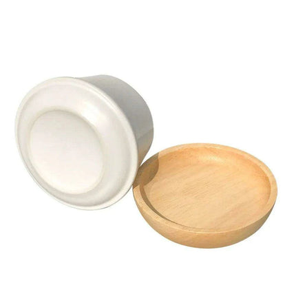 Elegant Porcelain Tea Mug Set with Chic Wooden Coasters - Perfect for Kung Fu Tea, Coffee, and Wine, Available in Single, Double, or Quad Sets - Très Elite