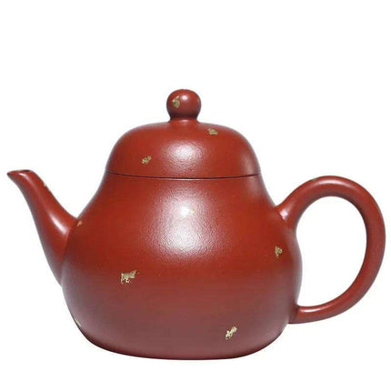 Elegant Purple Clay Teapot with Golden Accents for Refined Tea Enjoyment - Très Elite