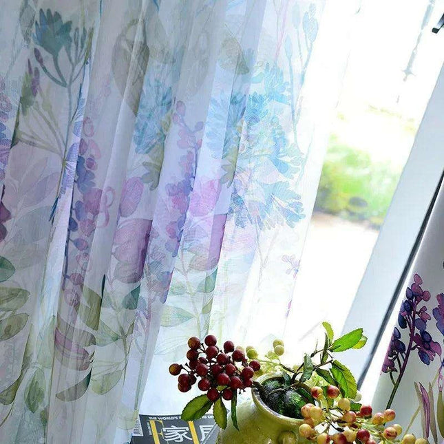Elegant Purple Floral Blackout Curtains for Home Decor