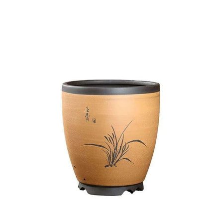 Elegant Purple Sand Bonsai Pot Set for Clivia Plants- Très Elite- Très Elite