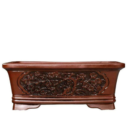 Elegant Purple Sand Bonsai Pot Set for Clivia Plants- Très Elite- Très Elite