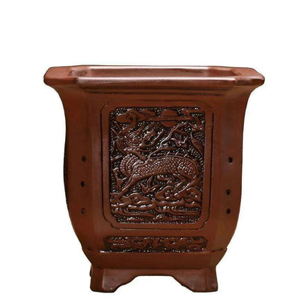 Elegant Purple Sand Bonsai Pot Set for Clivia Plants- Très Elite- Très Elite