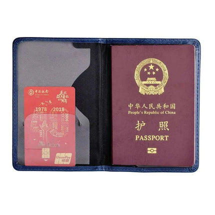 Elegant RFID-Blocking Passport Holder - Stylish Faux Leather Travel Wallet for All Travelers - Très Elite