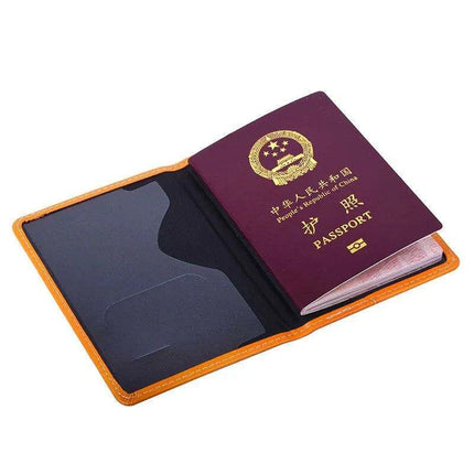 Elegant RFID-Blocking Passport Holder - Stylish Faux Leather Travel Wallet for All Travelers - Très Elite