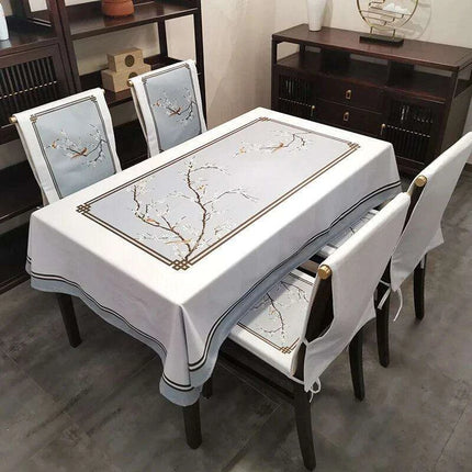 Elegant Rectangular Light Tablecloths for Holiday Celebrations - Waterproof and Wrinkle-Resistant Wedding Decor - Très Elite