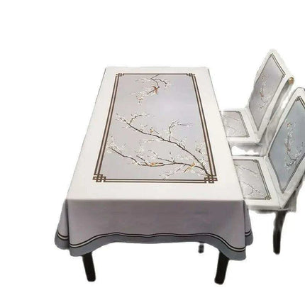 Elegant Rectangular Light Tablecloths for Holiday Celebrations - Waterproof and Wrinkle-Resistant Wedding Decor - Très Elite