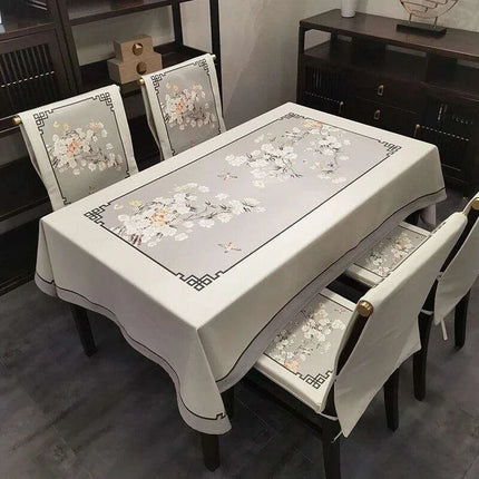 Elegant Rectangular Light Tablecloths for Holiday Celebrations - Waterproof and Wrinkle-Resistant Wedding Decor - Très Elite