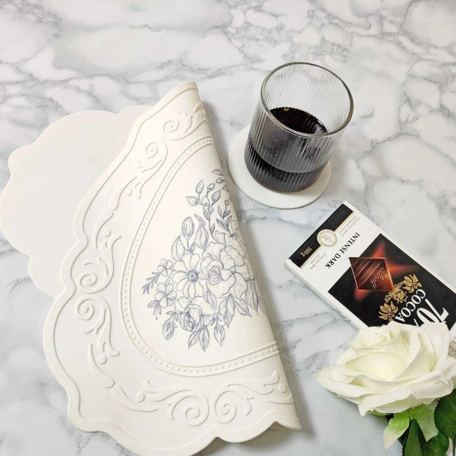 Elegant Retro Silicone Dining Mat for Stylish Table Settings