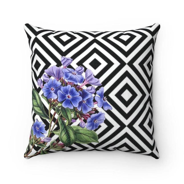 Elegant Reversible Purple Floral Pillow Cover - Maison d'Elite Series