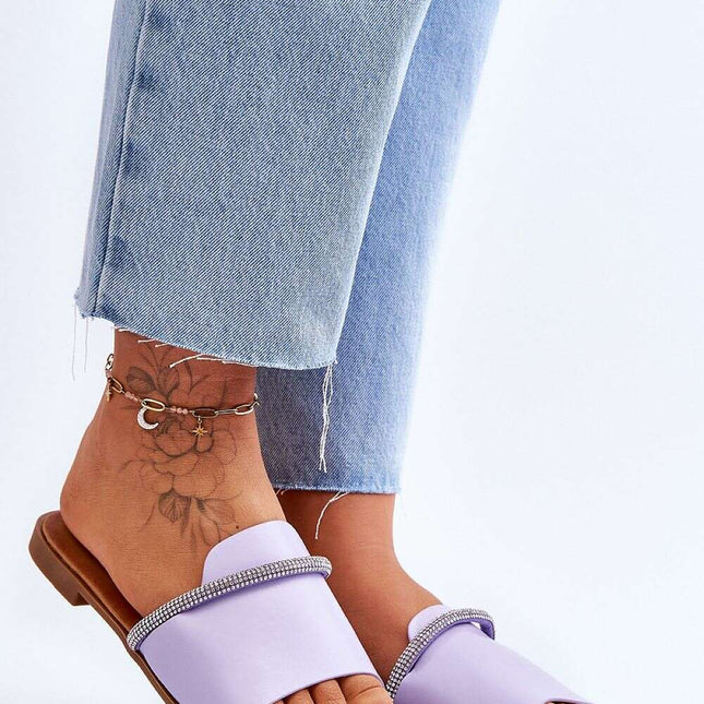 Elegant Rhinestone-Embellished Eco-Friendly Flip-Flops Model 179617