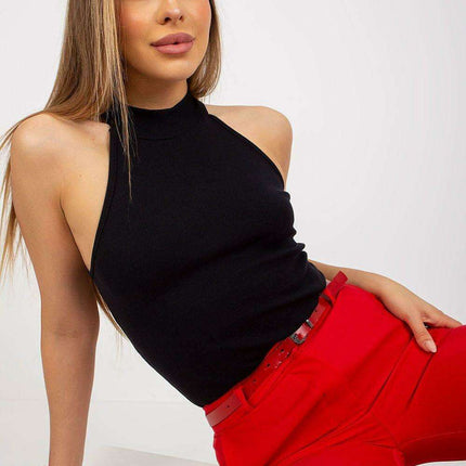 Elegant Ribbed Half Turtleneck Top Parisian Style Essentials - Très Elite