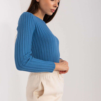 Elegant Ribbed Knit Sweater for Women - Très Elite