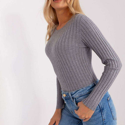 Elegant Ribbed Knit Sweater for Women - Très Elite