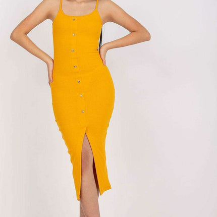 Elegant Ribbed Summer Midi Dress Paris Euro Chic Style - Très Elite