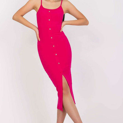 Elegant Ribbed Summer Midi Dress Paris Euro Chic Style - Très Elite