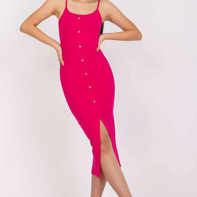 Elegant Ribbed Summer Midi Dress Paris Euro Chic Style